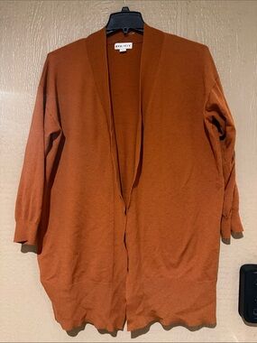 Ava & Viv Burnt Orange Open-Front Women's Cardigan